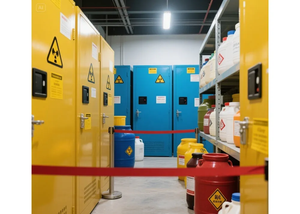 Cheminė sauga: pavojaus prevencija jūsų darbo vietoje taikant saugaus sandėliavimo praktiką